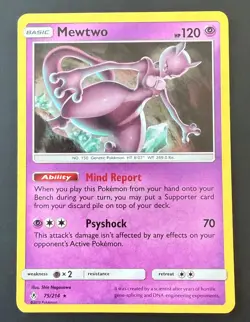 Pokemon English - SM Unbroken Bonds - Mewtwo 75/214 - Holo - LP - Image 1