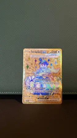 Pokemon TCG Holo TERAPAGOS EX 173/142 GOLD (SV07: Stellar Crown) HYPER Rare NM - Image 1