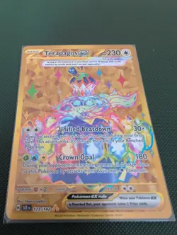 Pokemon TCG Holo TERAPAGOS EX 173/142 GOLD (SV07: Stellar Crown) HYPER Rare NM - Image 2