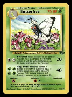 Butterfree 33/64 Unlimited Uncommon Jungle Pokemon Card - Image 2