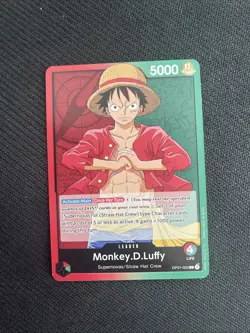 Pre Errata ONE PIECE Card Game Romance Dawn OP01-003 Monkey D Luffy Leader - Image 1