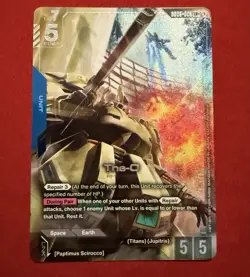 The-O GD03-002 LR+ Alt Art Steel Requiem Gundam TCG Card Game CCG English - Image 1