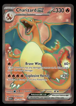 Pokemon Cards Charizard ex 183/165 Holo 151 Ultra Rare NM - Image 1