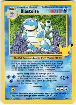 Blastoise 2/102 Pokemon Celebrations: Classic Collection Holo NM - Image 1