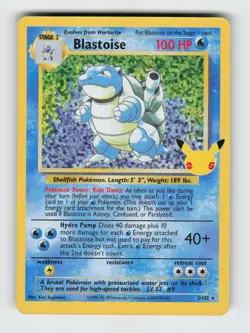 Blastoise 2/102 - Pokemon - Celebrations: Classic Collection - Holo - NM - Image 1