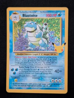 Blastoise 2/102 Celebrations: Classic Collection Pokemon NM Holo - Image 1