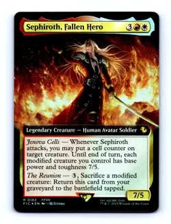 2025 MTG Final Fantasy Sephiroth, Fallen Hero (Extended Art) Foil #0182 NM - Image 1
