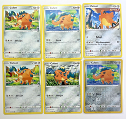 Pokemon Tcg Lot of 6 Cufant Reverse Holo Common basic - Image 1