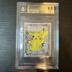 1999 Merlin Pokemon Sticker Pikachu #S6 BGS 9.5 GEM MINT 💎 - Image 1