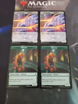 Mtg. 4x Wall / Moloid Double-Sided Tokens. Marvel Super Heroes. Nm - Image 1