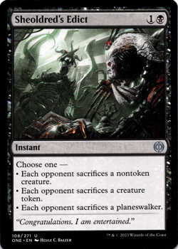 Sheoldred's Edict Phyrexia All Will Be One Regular NM MTG - Image 1