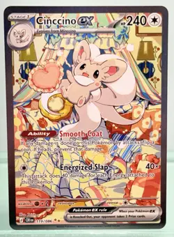 Pokemon TCG: Cinccino EX 119/086 SIR Special Illustration Rare Chaos Rising NM - Image 1