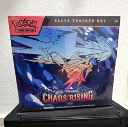 Pokemon TCG Elite Trainer Box Mega Evolution Chaos Rising English 2024 45 Cards - Image 1