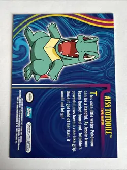 Totodile Topps Pokemon TV Animation Edition Johto Series 1 #158 2001 NM - Image 2