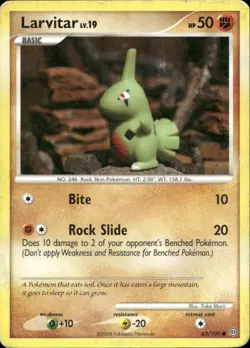 Larvitar 63/100 Common Stormfront Pokemon Moderately Played - Image 1