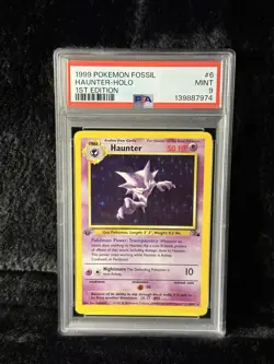 Pokemon PSA 9 Haunter Holo 1st Edition Fossil #6 1999 WOTC Vintage Rare - Image 1