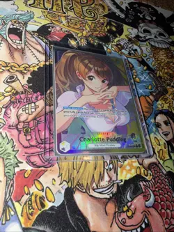 One Piece Bandai Charlotte Pudding Leader OP08-058 Alt Art NM English TCG - Image 2