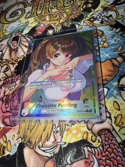 One Piece Bandai Charlotte Pudding Leader OP08-058 Alt Art NM English TCG - Image 3