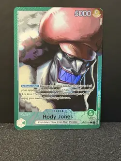 One Piece Hody Jones OP06-020 Leader Alt Art Foil Wings of the Captain English - Image 1