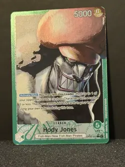 One Piece Hody Jones OP06-020 Leader Alt Art Foil Wings of the Captain English - Image 2