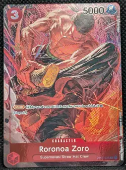 *Pre-errata* Roronoa Zoro OP01-025 SR Alternate Art - One Piece Romance Dawn NM - Image 1