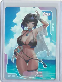 Senpai Goddess Haven 2 SSR-014 Yelan, Sexy Waifu, Doujin, Anime Card - Image 1