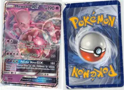 Mewtwo GX - SM196 Holo Promo Sun & Moon Promo Pokemon DMG (Jumbo Card) - Image 3