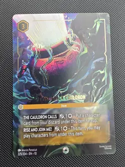 The Black Cauldron (Enchanted) 225/204 -Disney Lorcana Whispers in the Well Holo - Image 1