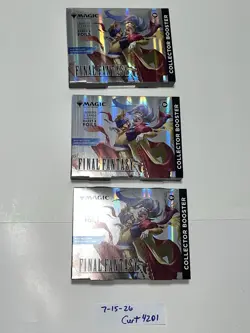 Lot of 3 SEALED Magic The Gathering Final Fantasy Omega Collector Booster Box - Image 1
