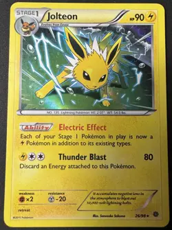 Pokemon TCG Jolteon Ancient Origins 26/98 Holo Holo Rare LP - Image 1