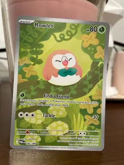 Pokemon TCG Rowlet 090/088 Me03: Perfect Order Holo Illustration Rare Card NM - Image 1