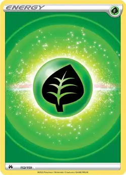 Holofoil - Grass Energy (Texture Full Art) - 152/159 / NM / English Pokemon TCG - Image 1