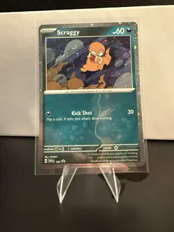 Scraggy 186 Cosmos Holo Black Star Promo Pokemon TCG Swirl - Image 1