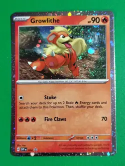 Pokemon TCG Scarlet & Violet Black Star Promo Growlithe #24 Cosmos Promo - Image 1