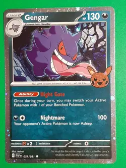 Pokemon TCG Halloween Trick Or Trade 2024 Gengar #57/91 Cosmos Uncommon - Image 1