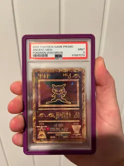 2000 POKEMON GAME PROMO MOVIE ANCIENT MEW PSA 9 MINT - Image 1