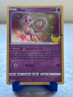 Mew 011/025 Holo Rare Celebrations Pokemon Near Mint - Image 1