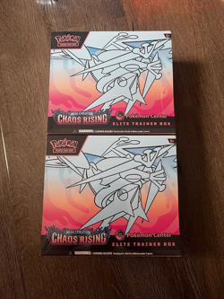2 x Pokemon Center Chaos Rising Elite Trainer Box ETB Factory Sealed - Image 1