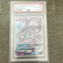 Pokemon TCG Mewtwo GX Hidden Fates 31/68 Ultra Rare Holo English 2019 PSA 10 - Image 1