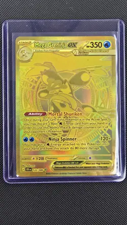 Pokemon Mega Greninja ex 122/086 Hyper Rare Gold Secret Rare Chaos Rising - Image 2