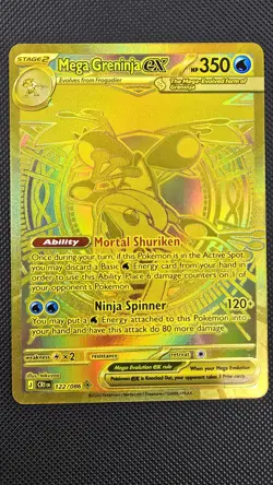 Pokemon Mega Greninja ex 122/086 Hyper Rare Gold Secret Rare Chaos Rising - Image 4