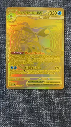 Mega Greninja ex 122/086 Mega Hyper Rare ME04: Chaos Rising Pokemon NM/MINT - Image 2