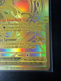 Pokemon TCG Mega Greninja EX GOLD Card 122/086 English Edition Mint Condition - Image 3