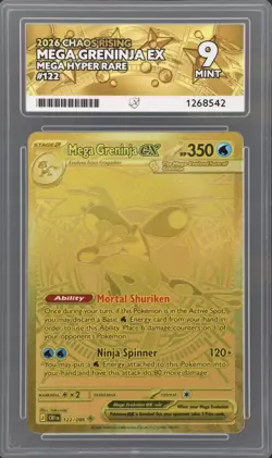 Mega Greninja Ex 122/086 Mega Hyper Rare Chaos Rising Ace 9 Mint English Pokemon - Image 1