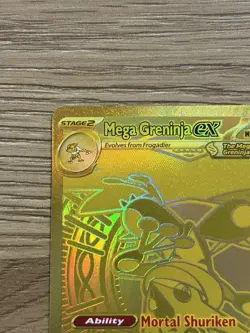 Pokemon TCG Chaos Rising Mega Greninja Ex Mega Hyper Rare 122/086 English Gold - Image 2