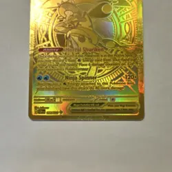 Pokemon TCG Chaos Rising Mega Greninja EX Mega Hyper Rare Gold Full Art #122/086 - Image 4