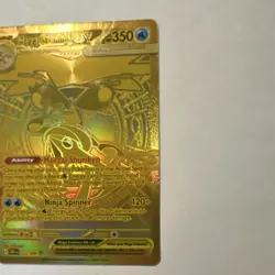 Pokemon TCG Chaos Rising Mega Greninja EX Mega Hyper Rare Gold Full Art #122/086 - Image 5