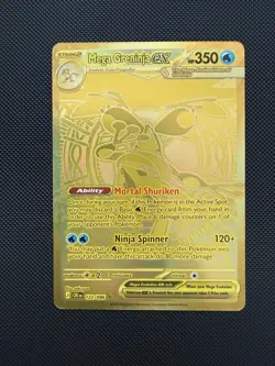 Pokemon TCG Mega Greninja ex Gold 122/086 Chaos Rising Hyper Rare Near Mint - Image 1