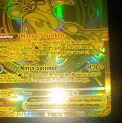 Gold Mega Greninja Ex MHR 122/086 From Chaos Rising DAMAGE Pokemon Card English - Image 4
