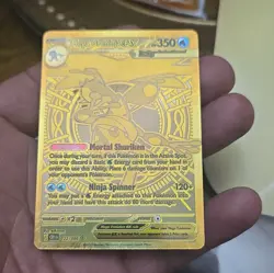 Nintendo Pokemon TCG Mega Greninja EX 122/086 CR1en Gold Full Art Holo 350HP - Image 4